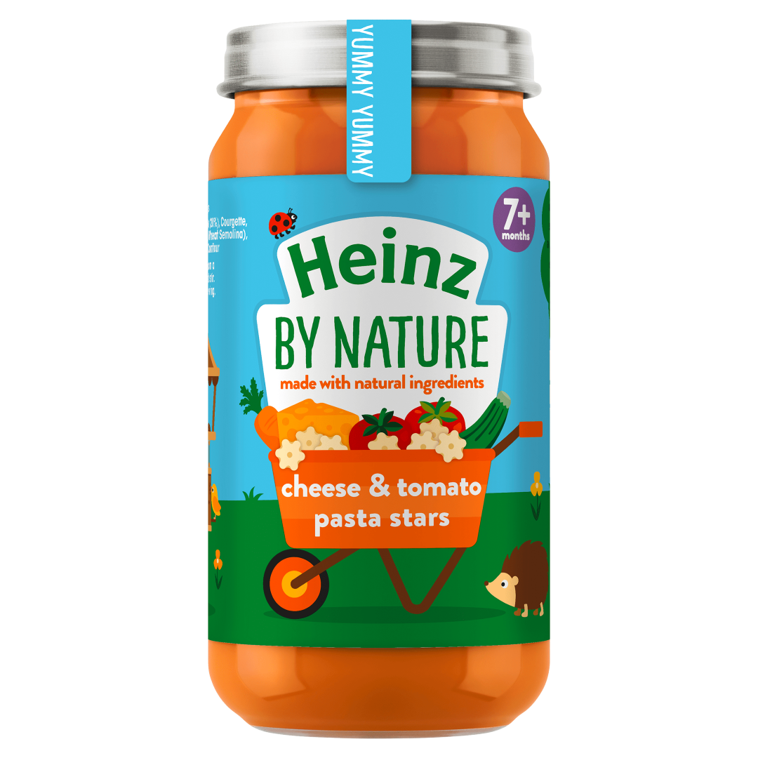 HEINZ CHEESE N TOMATO PASTA STARS BABY FOOD 200G